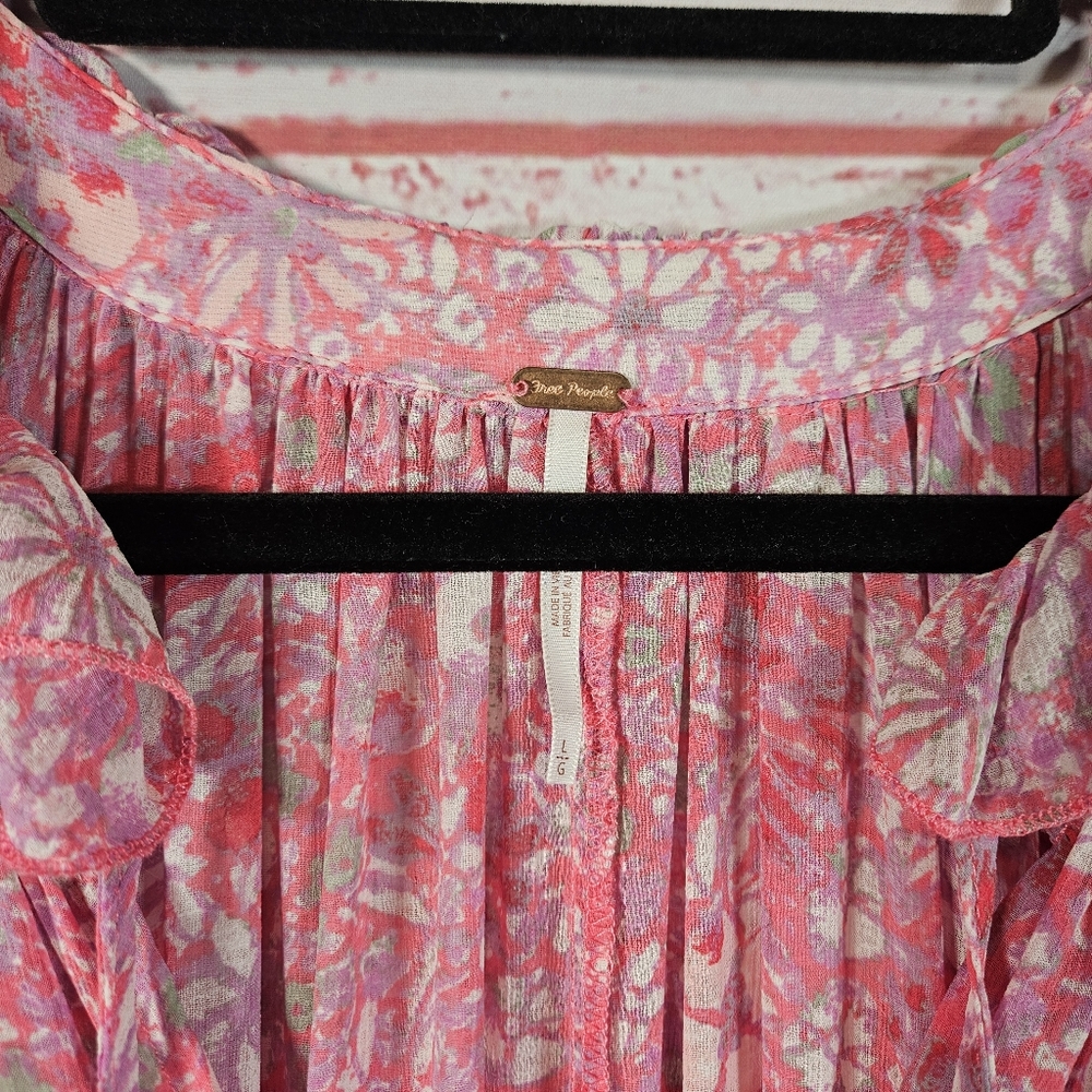 Free People Feeling Groovy Pink Floral maxi dress - Picture 9 of 16